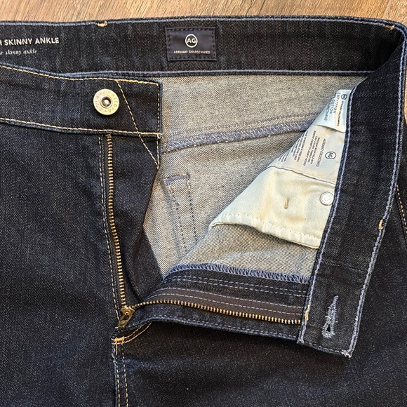 Ag Adriano Goldschmied Women’s The Farrah‎ Skinny Ankle Jeans Size 31R Dark Wash - Picture 10 of 14